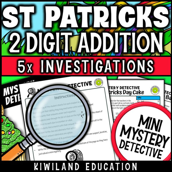 Leprechaun detective cases adding two digit numbers