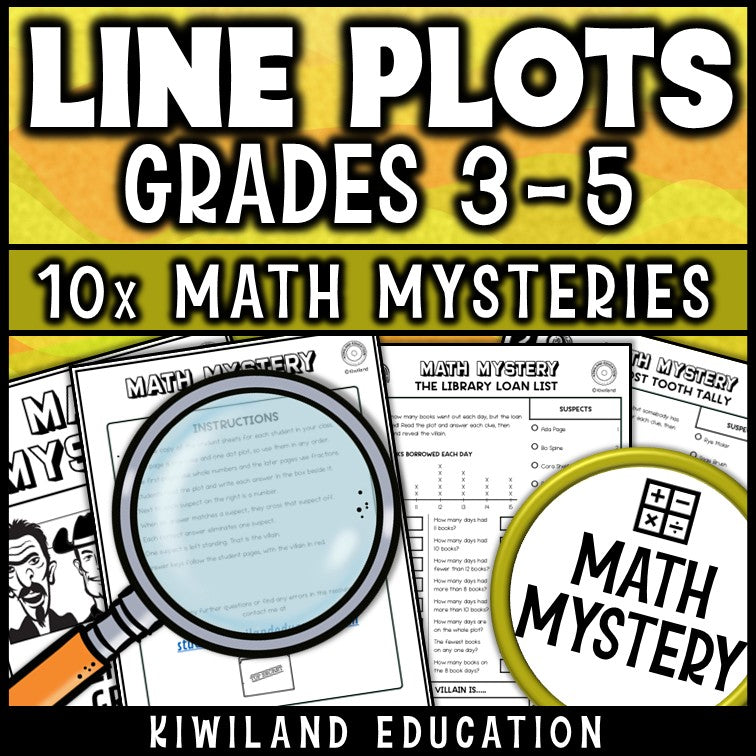 Line plot and dot plot data activities for 4th and 5th grade, no prep print and go