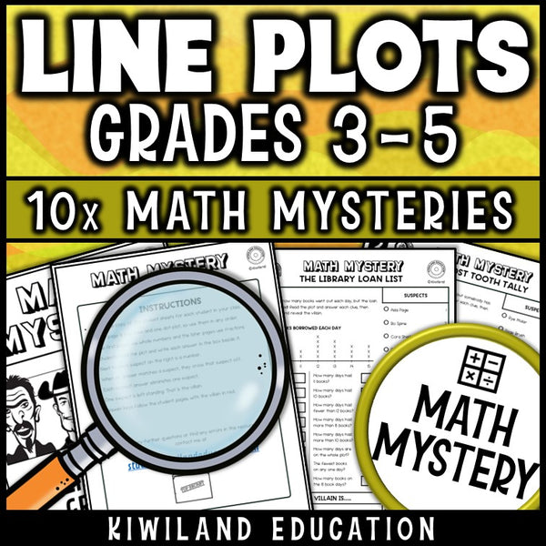 Line plot and dot plot data activities for 4th and 5th grade, no prep print and go