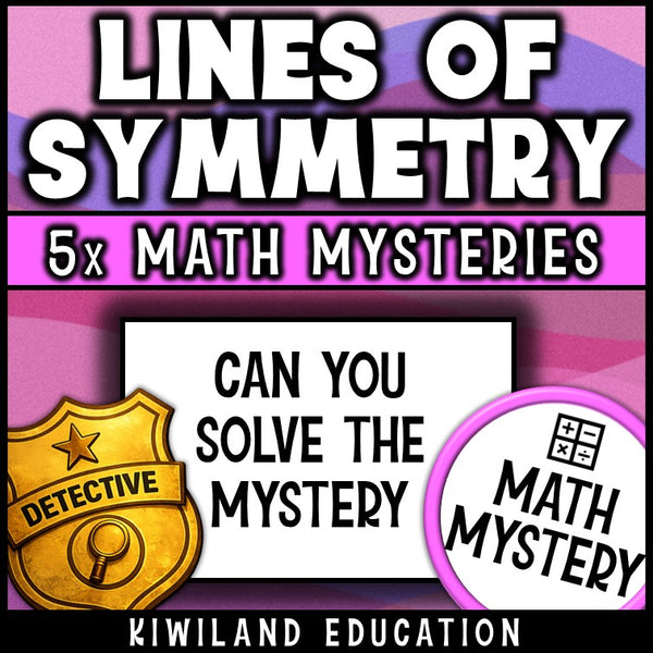 Lines of symmetry, no prep geometry math mystery with answer keys for morning work and review