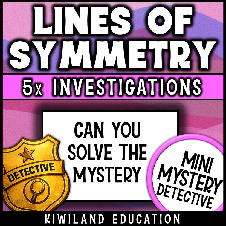 Lines of symmetry no-prep geometry mystery detective answer keys morning work review