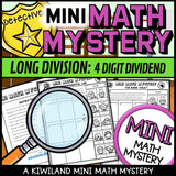 Long division math mystery answer key