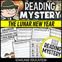 Lunar New Year reading mystery comprehension activity cover for grades 3-6