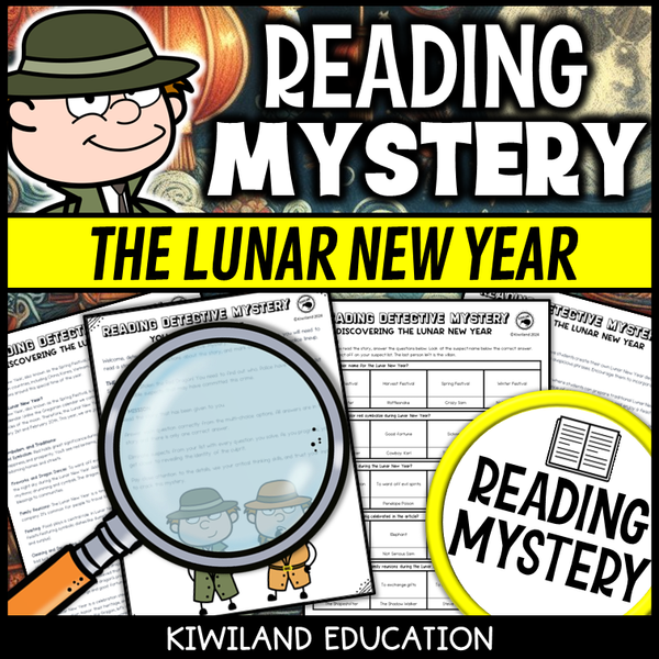 Nonfiction Lunar New Year reading comprehension passage for grades 3-6