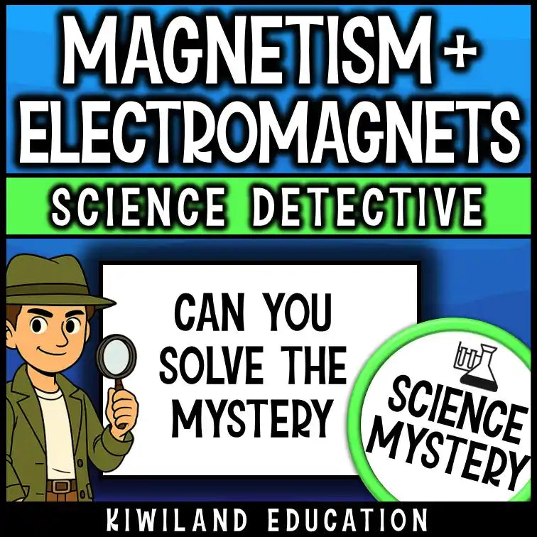 Printable CSI Science Mystery on magnetism and electromagnets for Grades 6–8