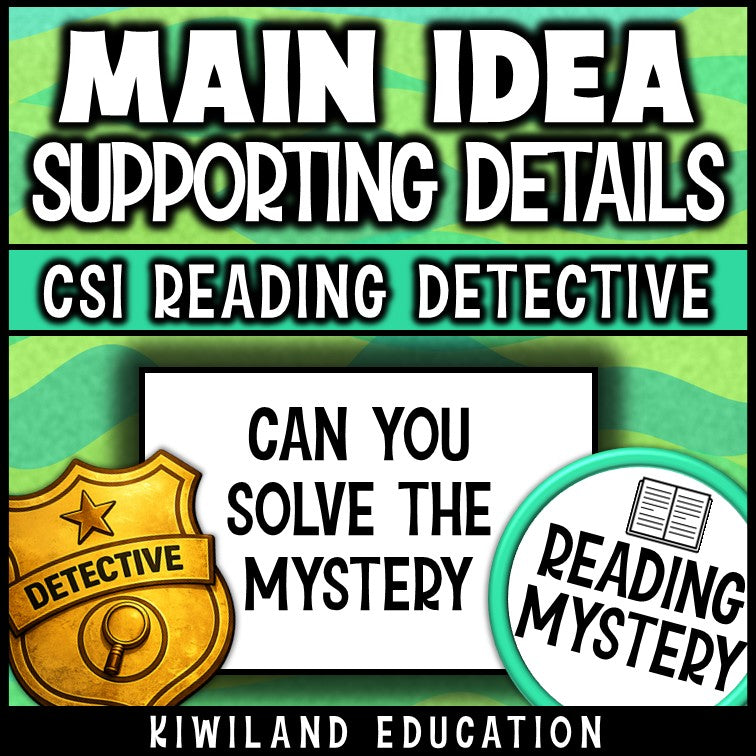 Main idea supporting key details reading activity for centers and early finishers, The Midnight Gardener