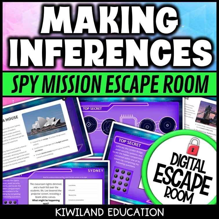 Making Inferences Digital Escape Room | Reading Activity | Grades 3–6