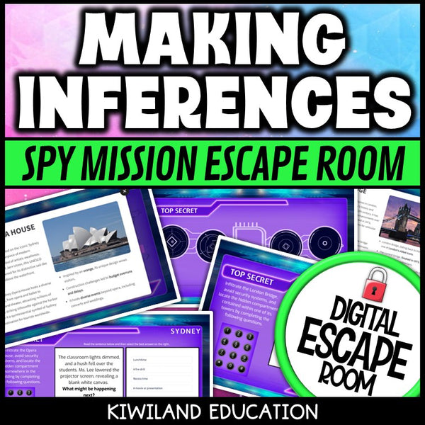 Making Inferences Digital Escape Room | Reading Activity | Grades 3–6