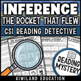 Making inferences worksheets with suspect elimination reading detective activity, grades 3-5
