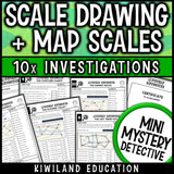 Map scale scale bar practice middle school math centers