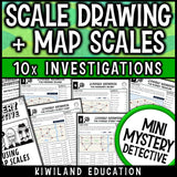 Map scale worksheets 7th grade scale drawings math detective