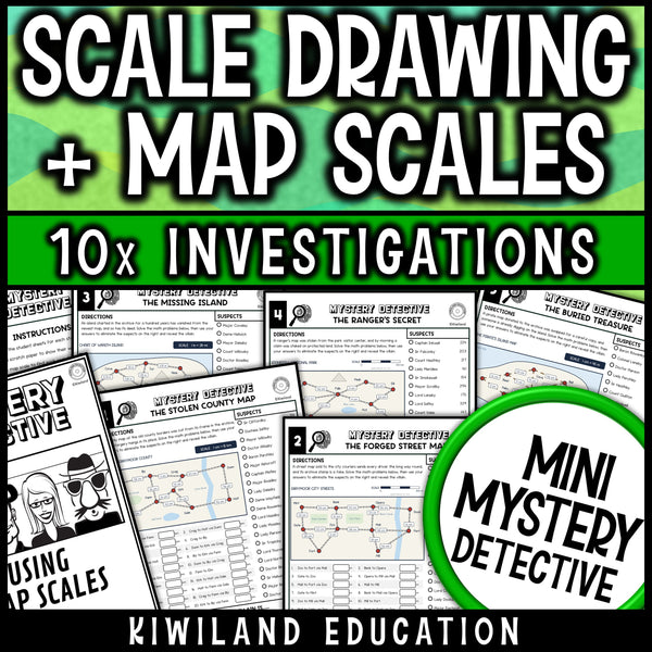Map scale worksheets 7th grade scale drawings math detective