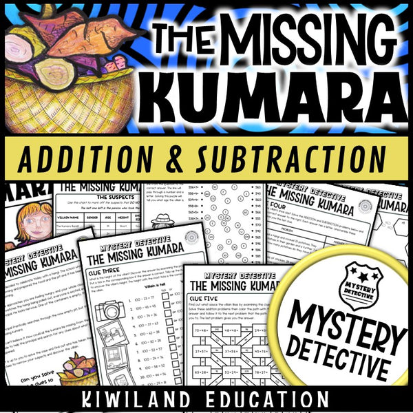 Matariki hangi missing kumara addition subtraction mystery detective nz