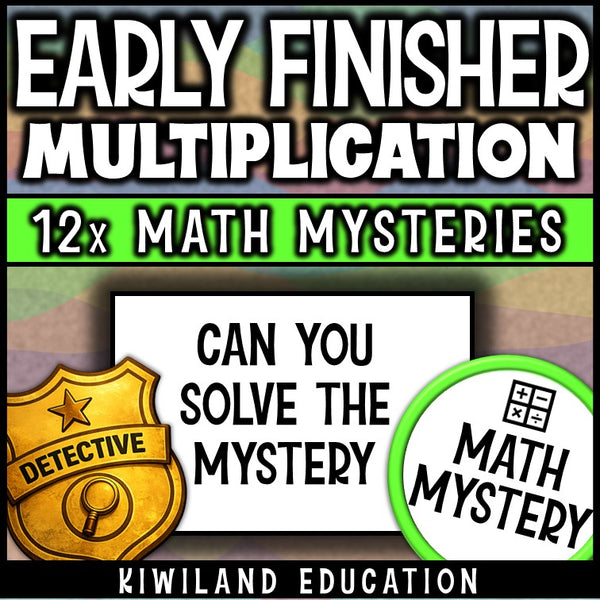 Math mystery detective activity for fast finishers, math centers and substitute plans