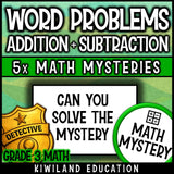 Math mystery word problems self-checking answer keys for early finishers