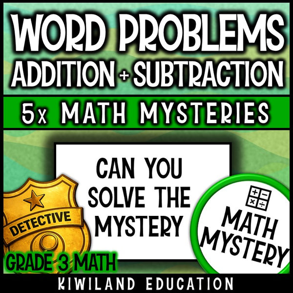 Math mystery word problems self-checking answer keys for early finishers