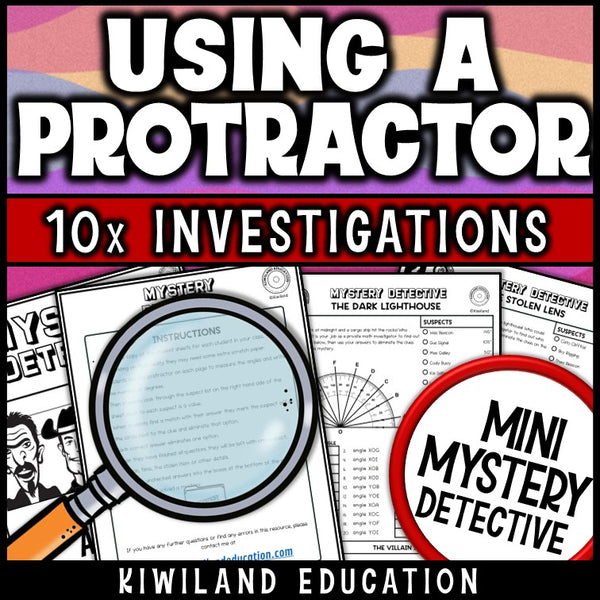 Measuring angles activity pages with a large protractor on every page and teacher instructions, ready for math centers, morning work and small groups