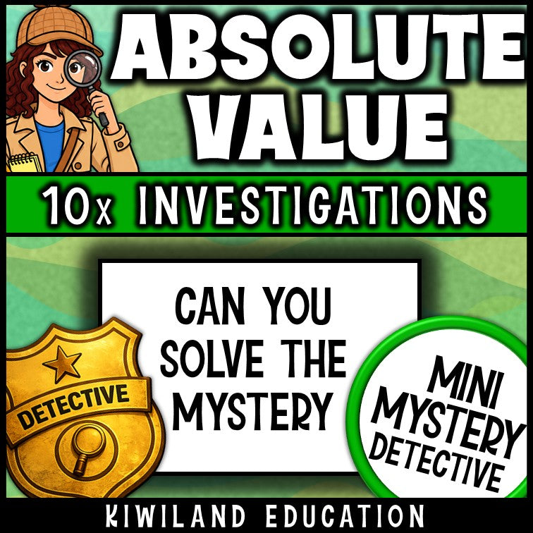 Middle school absolute value mystery detective no prep printable morning work