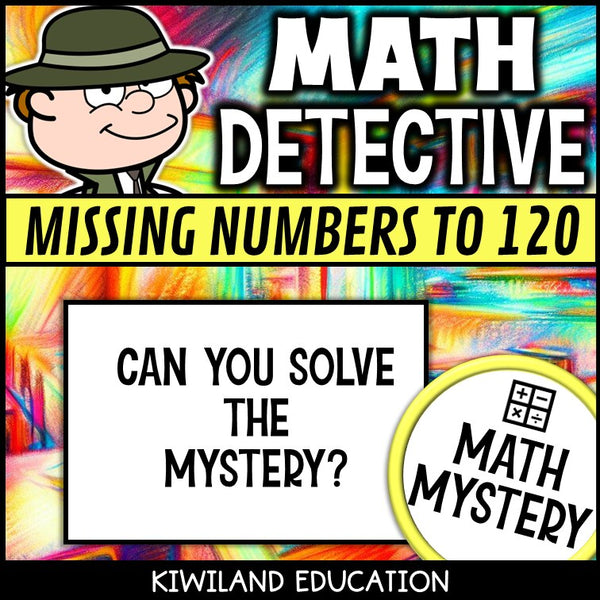 Can you solve the mystery, printable missing numbers to 120 back-to-school activity