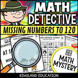 Sample missing numbers to 120 chart worksheet with 1 more and 1 less, the Teacher's Lunchbox case