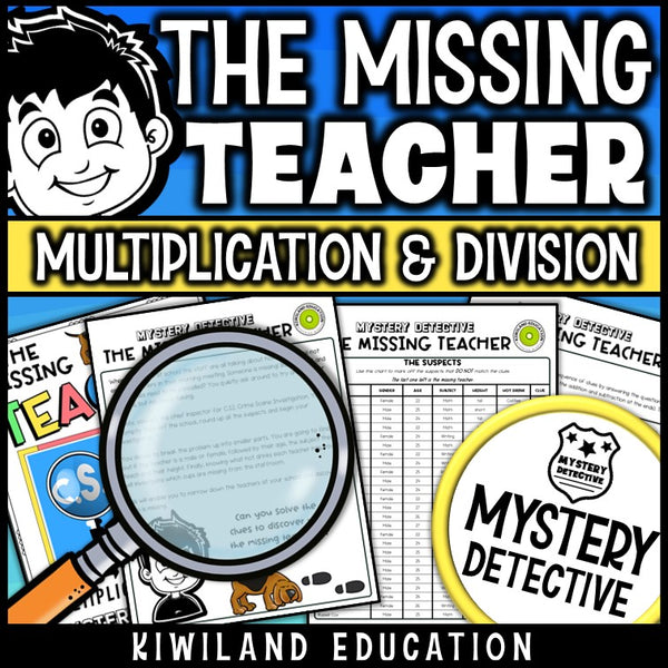 Missing teacher story page back-to-school detective case