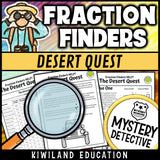 Mixed and improper fractions clue pages desert quest detective case