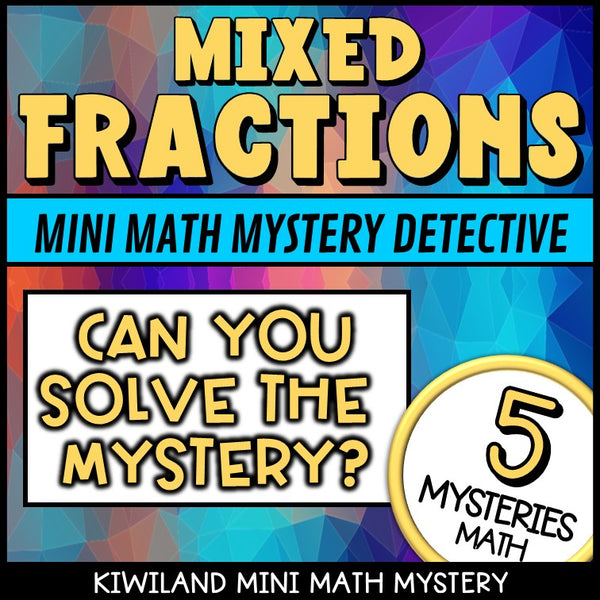 Can you solve the mystery, mixed numbers and fractions printable math activity
