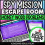 Money Word Problems Digital Escape Room cover – Kiwiland Education