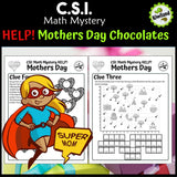 Mother's Day multiplication, division and coordinate pages - Missing Chocolates mystery