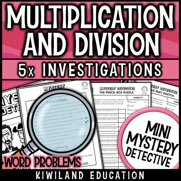 Multi-digit multiplication division word problems grade 4 no-prep printable