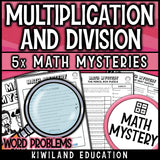 Multi-digit multiplication and division word problems grade 4 no-prep printable