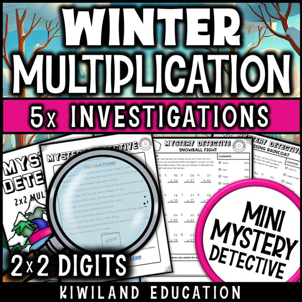Multi-digit multiplication mystery detective elimination