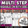 Multi-step equations with brackets and distributive property zombie math mystery