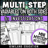 Multi step equations variables on both sides worksheets