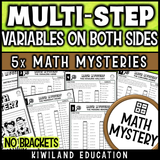 Multi-step equations with variables on both sides zombie math mystery, grades 7-10
