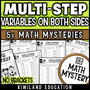 Multi-step equations with variables on both sides zombie math mystery, grades 7-10