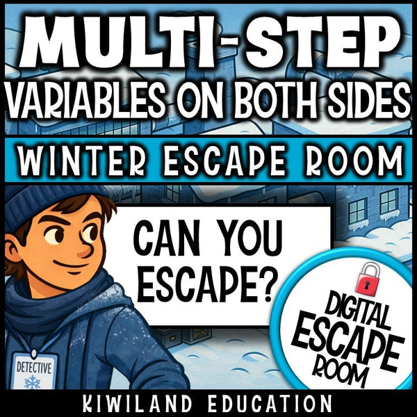 Digital algebra escape room teaching equations with variables on both sides