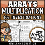 Multiplication arrays worksheets 3rd grade mystery detective equal groups 2nd grade