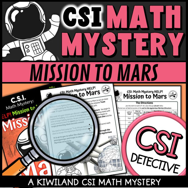 Multiplication and division clue worksheet pages - Mission to Mars math mystery
