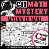 Multiplication and division CSI Math Mystery cover - Mission to Mars, Grades 3-5 printable PDF