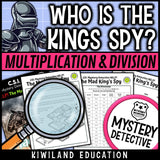 Multiplication division fact fluency clue pages mad kings spy