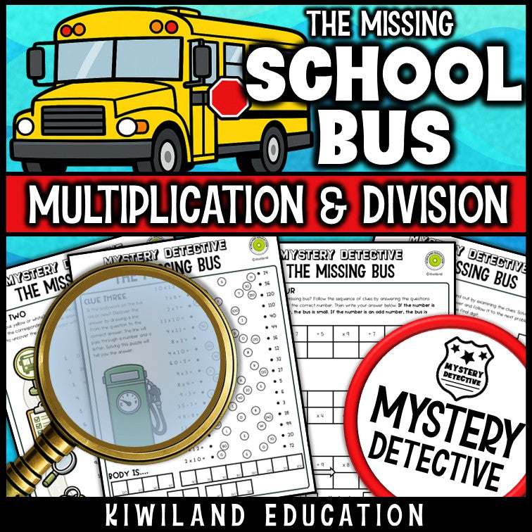 Multiplication division facts 12x12 escape room style mystery detective early finishers
