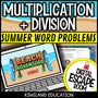 Multiplication & Division Word Problems Digital Escape Room cover – Kiwiland Education
