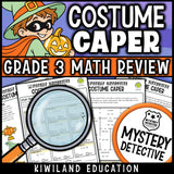 Multiplication facts addition subtraction regrouping 3rd grade math review Halloween