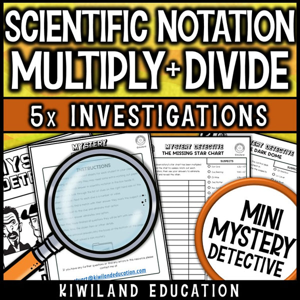 Multiplying and dividing scientific notation worksheets printable no prep activity