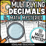 Multiplying decimals math mystery answer key