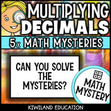 Multiplying decimals math mystery activity preview