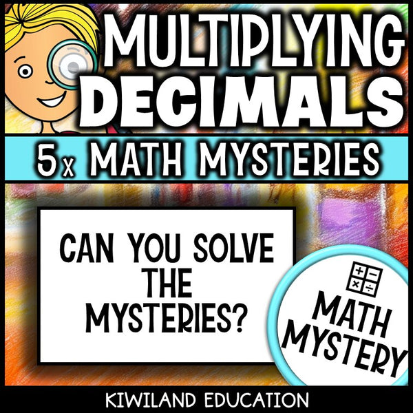 Multiplying decimals math mystery activity preview