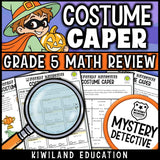 Multiplying dividing decimals long division 5th grade math spiral review Halloween