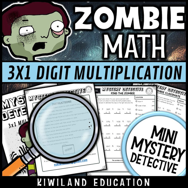 Multiplying three digit by one digit halloween practice pages